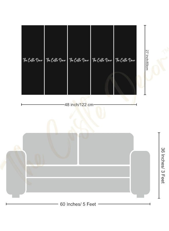 ARS مجموعة 5 أحصنة كبيرة الحجم (27x48) من فنون الجدران المتعددة من كاسل ديكور فاستو - Image 5