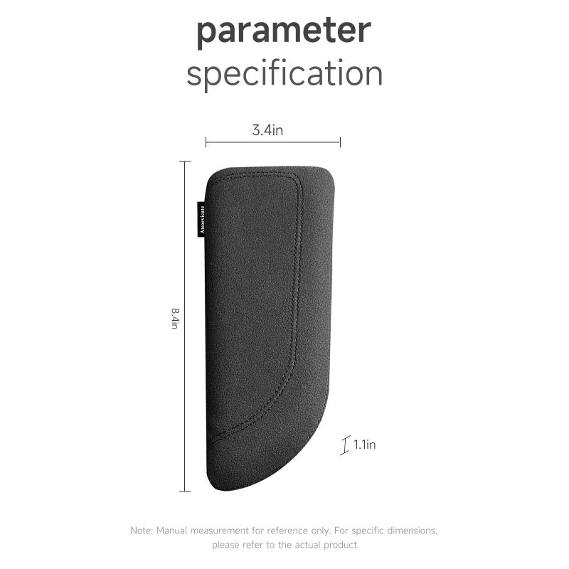 Atsorvicate Car Elbow pad Memory Foam Rest pad Door armrest pad Center Console Knee arm pad Itlian Turn Fur Universal armrestarm pad car Knee Cushion pad Thigh Support Comfort Pillow (black line left) - Image 4