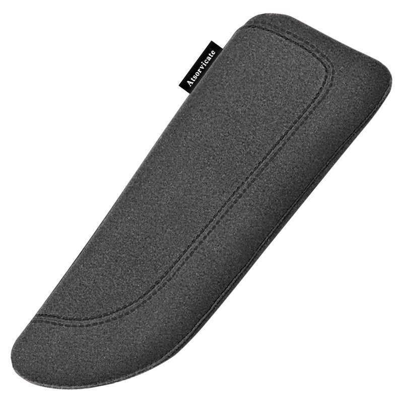 Atsorvicate Car Elbow pad Memory Foam Rest pad Door armrest pad Center Console Knee arm pad Itlian Turn Fur Universal armrestarm pad car Knee Cushion pad Thigh Support Comfort Pillow (black line left) - Image 1