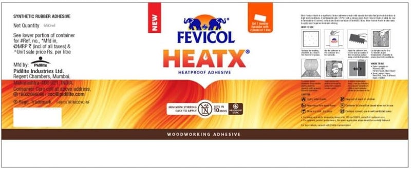 Fevicol Heatx - Fast Setting Heatproof Adhesive | 650 ml | Water Resistant - Image 2