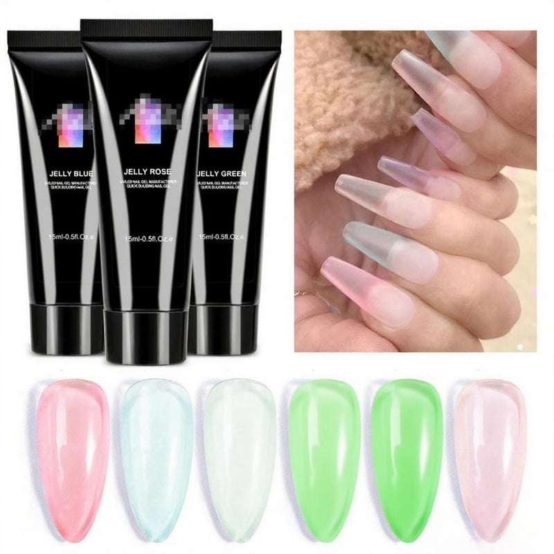 15ml Nail Glue Crystal Glazed Glue Quick Building Paper Holder Nail Extension - Image 5