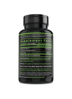 SmarterVitamins Smarter Vitamin K2 MK7 100mcg, Made with K2VITAL and Kale, 60 Liquid Softgels  - Image 5