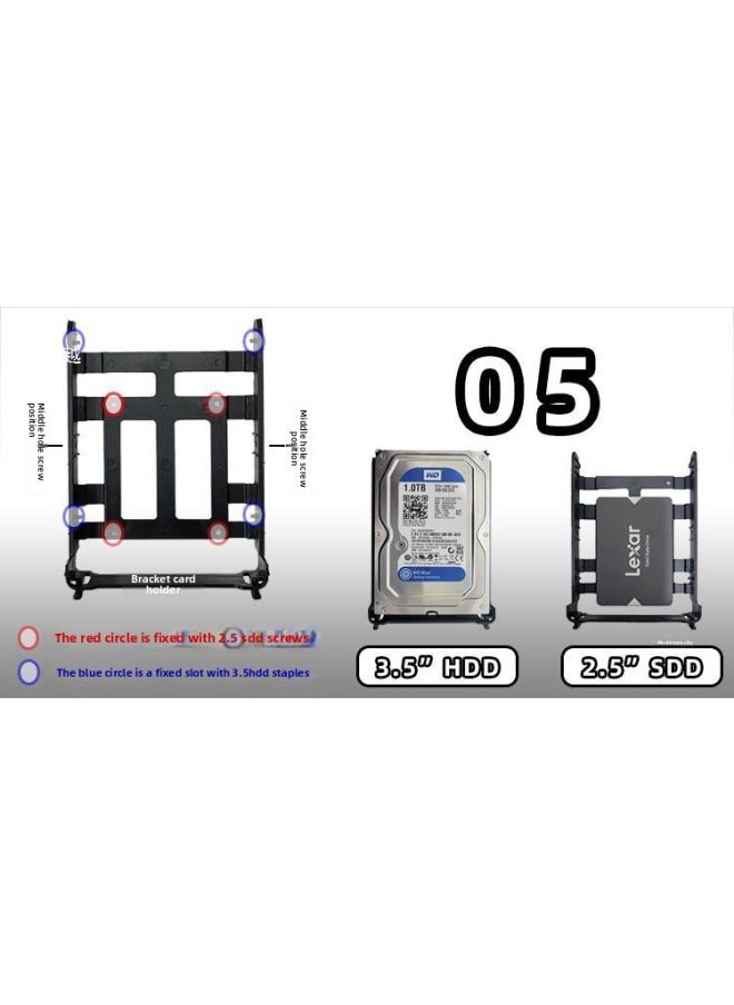 Generic - 2-Bay 3.5inch Mechanical Cage 2-Bay Rack 4-6-8-Layer Bracket Free Of Disassembly Ssd Bracket-Capacity:10-disk Chassis (chengdu Cangfa) - Image 1