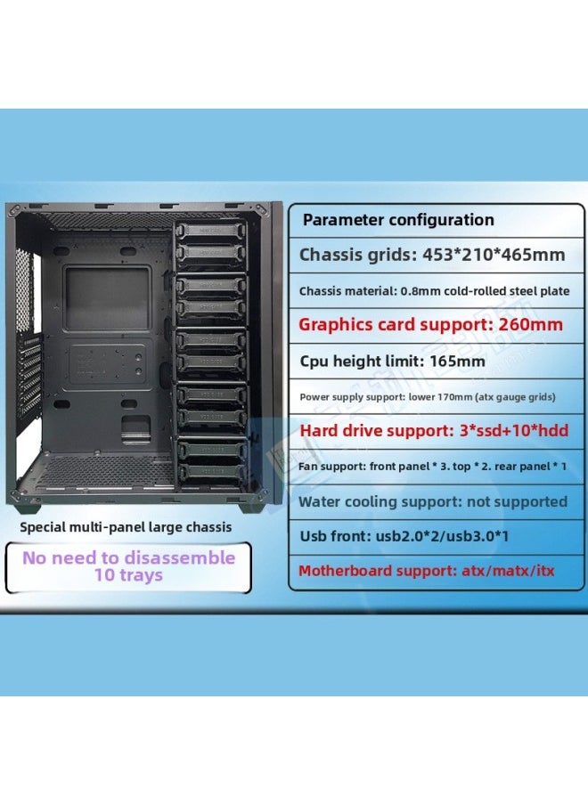 Generic - 2-Bay 3.5inch Mechanical Cage 2-Bay Rack 4-6-8-Layer Bracket Free Of Disassembly Ssd Bracket-Capacity:10-disk Chassis (chengdu Cangfa) - Image 1