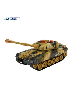 بيوينتي JJRC Battle Tank Remote Control Car 2.4g Remote Control Simulation Infrared Tank Children's Toys Stall Supply-Color:Trumpet Desert Yellow  - Image 1