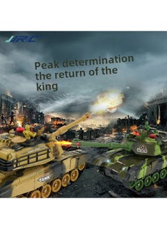بيوينتي JJRC Battle Tank Remote Control Car 2.4g Remote Control Simulation Infrared Tank Children's Toys Stall Supply-Color:Trumpet Desert Yellow  - Image 3