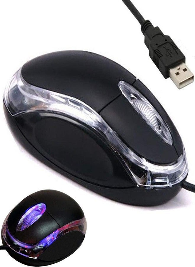 ANRANK UM2030AK Black USB Optical 3-Button 3D Mouse Scroll Wheel LED Light Mouse Mice for PC Laptop Computer - Image 2