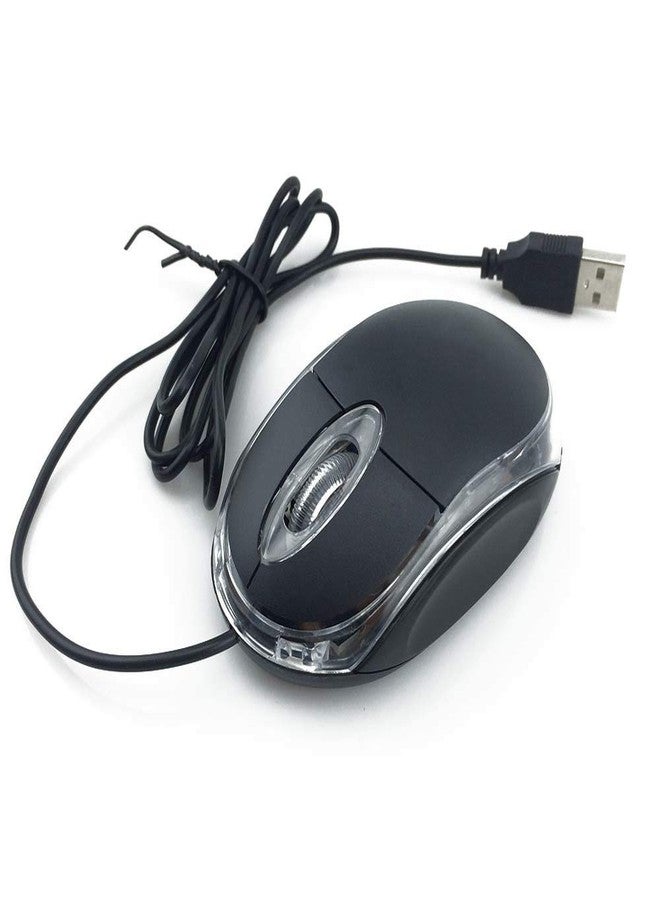 ANRANK UM2030AK Black USB Optical 3-Button 3D Mouse Scroll Wheel LED Light Mouse Mice for PC Laptop Computer - Image 1
