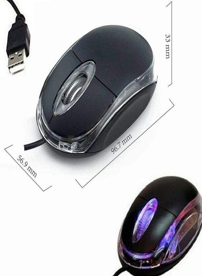ANRANK UM2030AK Black USB Optical 3-Button 3D Mouse Scroll Wheel LED Light Mouse Mice for PC Laptop Computer - Image 5