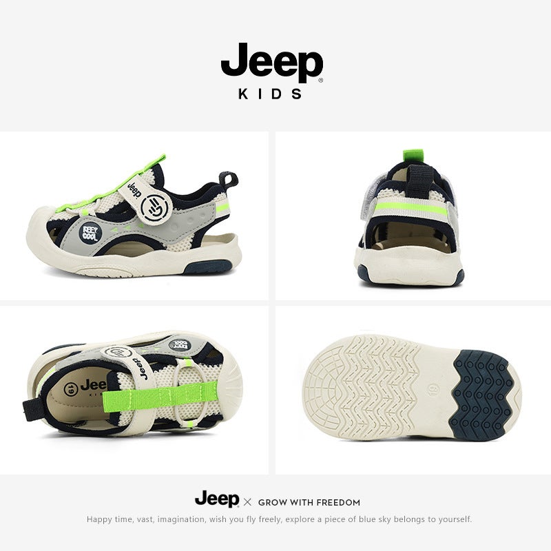 Jeep Boys Summer Outdoor River Tracing Shoes Non-Slip Girls Baby Shoes Kidsren Baotou Sports Sandals - Image 4