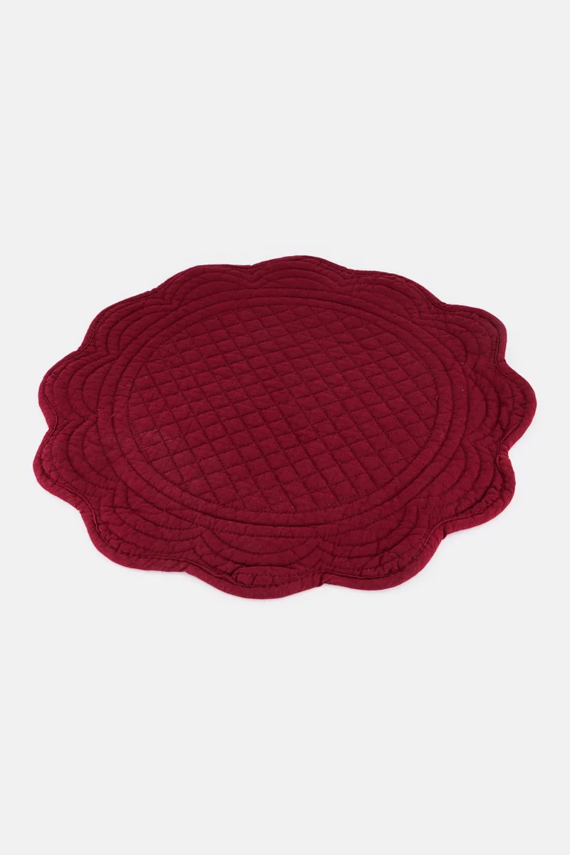Muy Mucho Textured Padded Placemat, Maroon