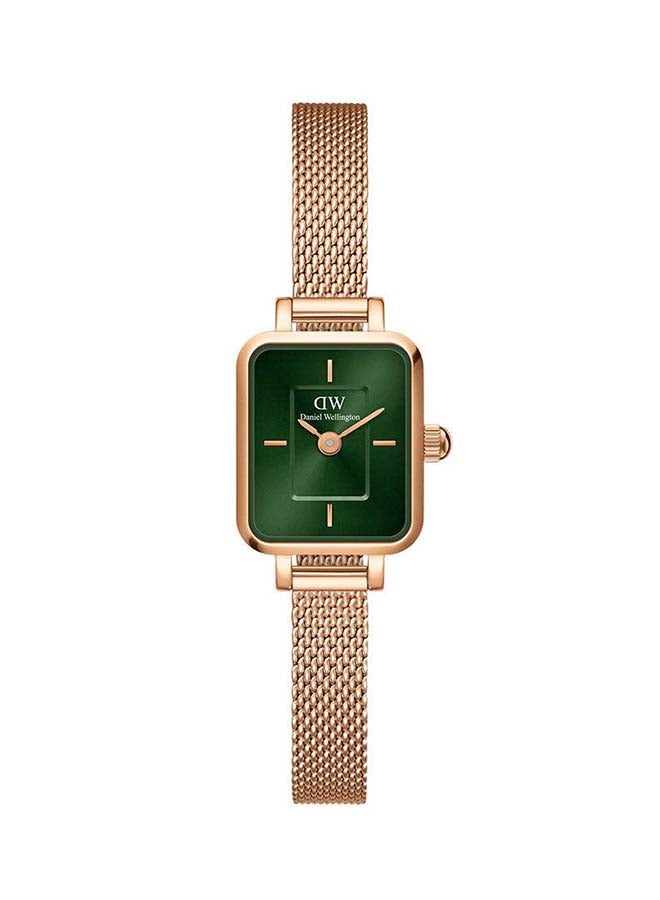 DANIEL WELLINGTON Women Quadro Mini Melrose Emerald Dial Square Stainless Steel Watch DW00100648 - Image 1
