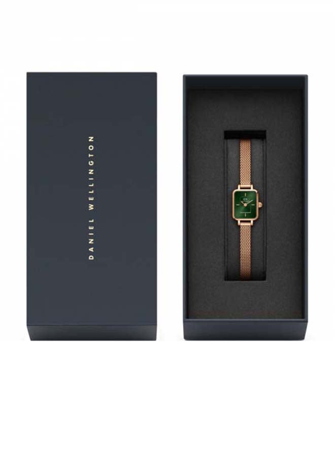 DANIEL WELLINGTON Women Quadro Mini Melrose Emerald Dial Square Stainless Steel Watch DW00100648 - Image 5
