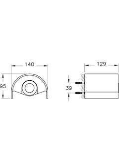 Vitra Origin A44888 Covered Toilet Paper Holder, Chrome  - Image 2