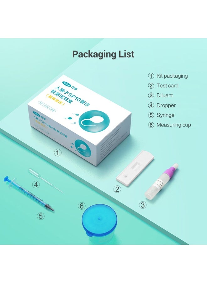 Cofoe SP10 Sperm Count Test Kit for Male Fertility Protein Sperm Concentration Check Test Card for Men
