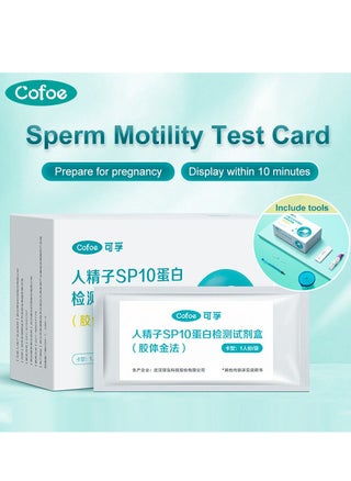 Cofoe SP10 Sperm Count Test Kit for Male Fertility Protein Sperm Concentration Check Test Card for Men - pzsku/Z1971D048E7369019A8EEZ/45/1746630202/c68826b8-63cd-442b-969a-b3877754740b