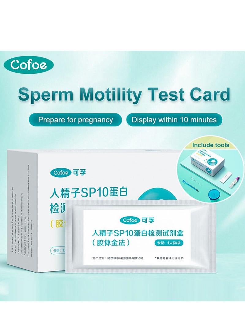 Cofoe SP10 Sperm Count Test Kit for Male Fertility Protein Sperm Concentration Check Test Card for Men