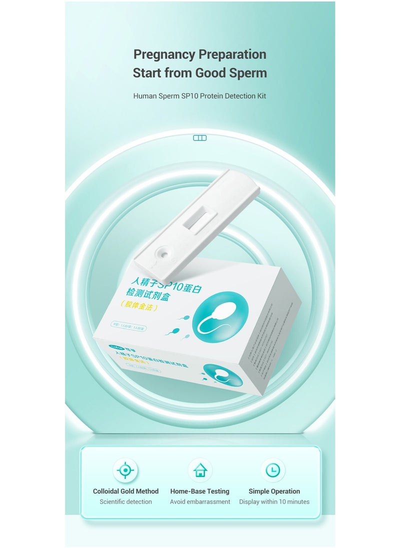 Cofoe SP10 Sperm Count Test Kit for Male Fertility Protein Sperm Concentration Check Test Card for Men