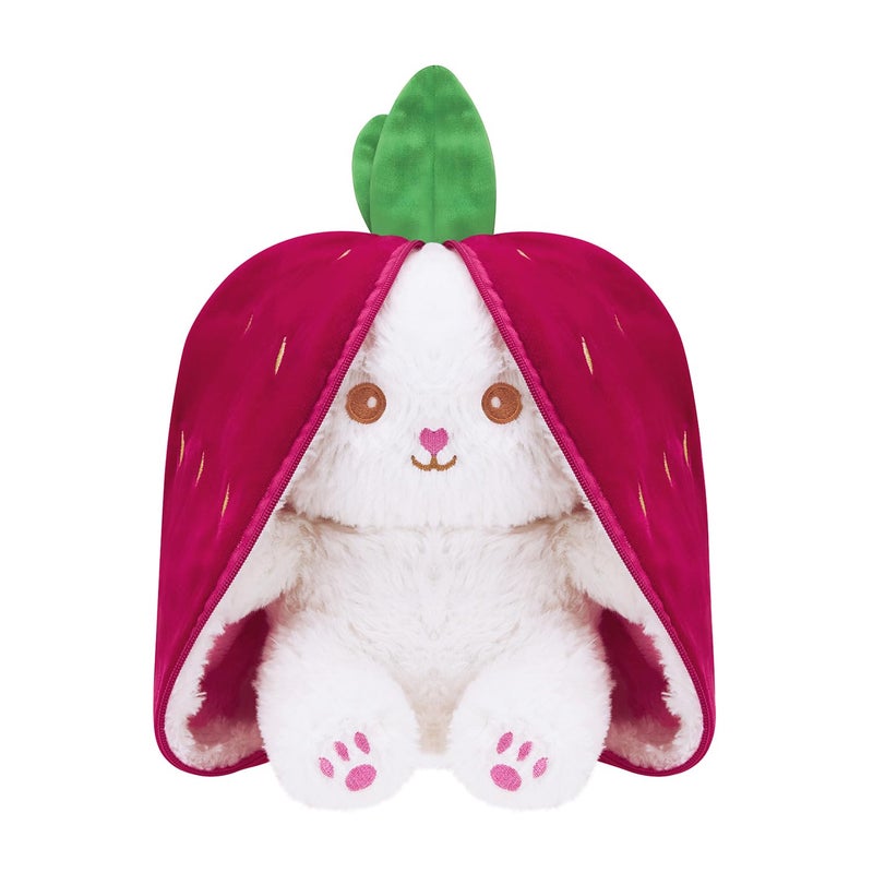 Softdreams Plush Toy for Kids – Cute Cuddly Stuffed Animal, Room Décor - Carrot Strawberry Bunny 25cm - Image 4