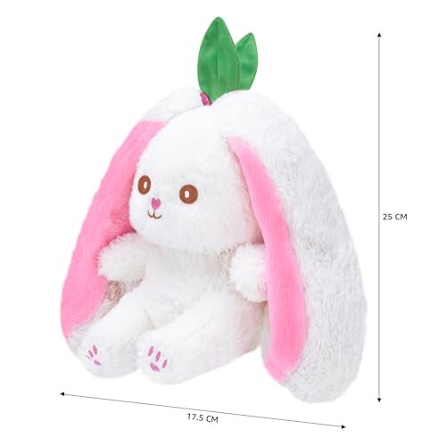 Softdreams Plush Toy for Kids – Cute Cuddly Stuffed Animal, Room Décor - Carrot Strawberry Bunny 25cm - Image 2