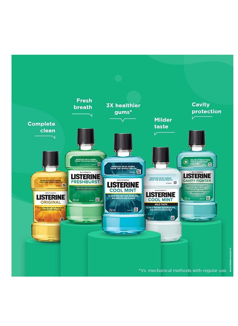 Listerine Original Mouthwash Liquid Removes 99.9% Germs 500ml Pack of 1  - Image 4