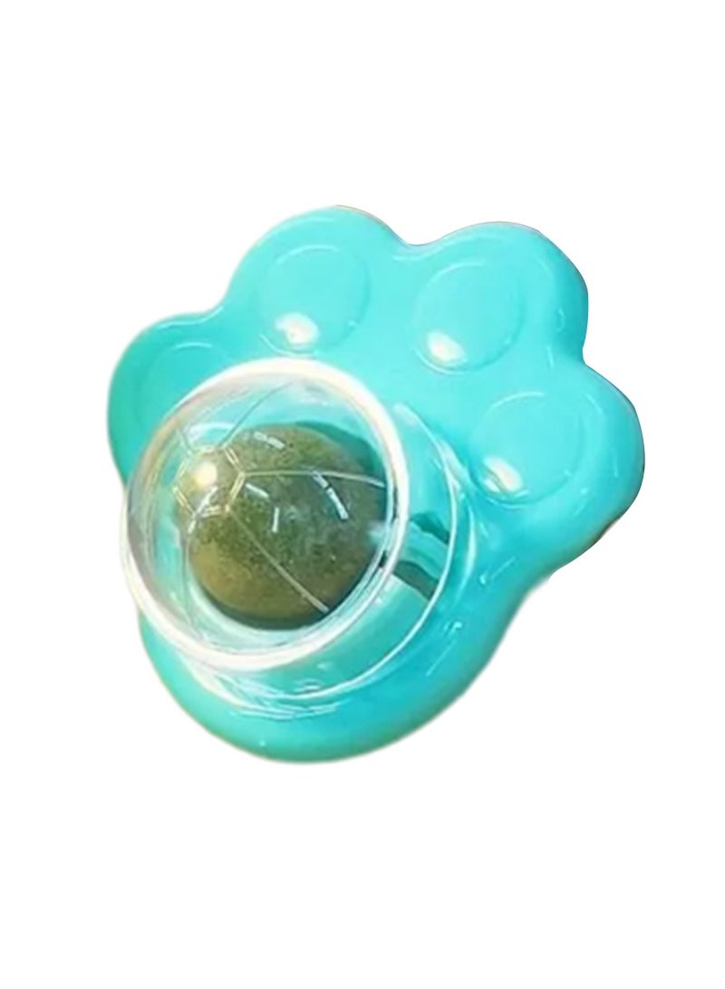 Catnip Ball Toy Cat Paw Shape Snack Ball Rotating Cat Edible Ball Fixed Nutrition Candy Ball Edible Snack Toy for Cats Dental Care - Image 1