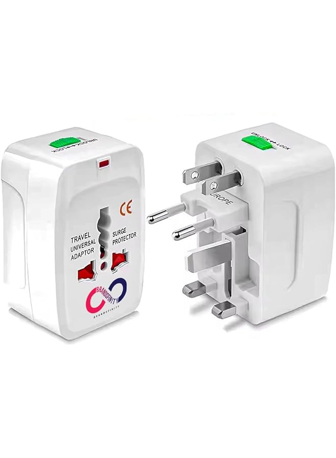 محول السفر العالمي من براندسفينتي - محول قابس دولي للتوافق العالمي للشحن السهل، خفيف الوزن ومضغوط، مثالي للسفر الدولي