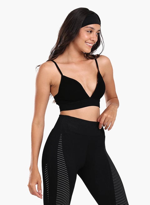 Plunge V-Neck Sports Bra