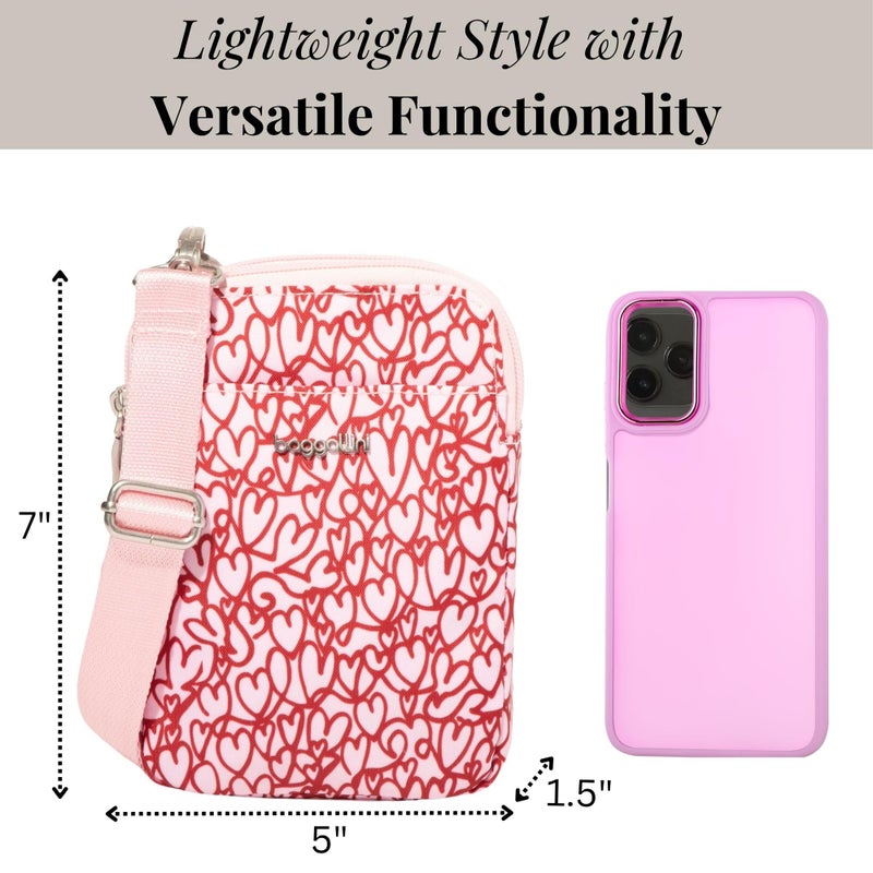 Baggallini Modern Take Two RFID Crossbody - 5"x7" Lightweight Small Phone Wallet Crossbody Bag - Nylon Travel Purse - Image 3