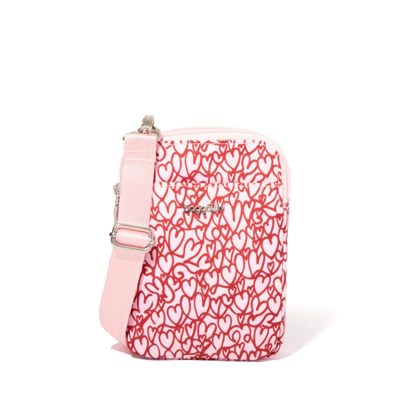 Baggallini Modern Take Two RFID Crossbody - 5"x7" Lightweight Small Phone Wallet Crossbody Bag - Nylon Travel Purse - Image 1