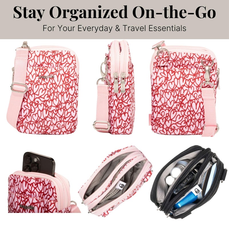 Baggallini Modern Take Two RFID Crossbody - 5"x7" Lightweight Small Phone Wallet Crossbody Bag - Nylon Travel Purse - Image 5