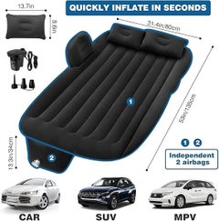 TrendyTrends TrendyTrends Car Inflatable Bed with Pump 2 Air PillowQuick Inflatable Back Seat BedCar Inflatable MattressCar Bed MattressCar Bed for KidsTravelTripCampingPicnicPool BeachUniversal Fit  - Image 2
