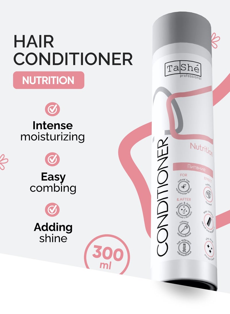Tashe Sulfate-Free Ultra Shine Conditioner with Mango, Coconut & Kiwi Extracts – For Colored, Treated & Natural Hair, 300 ml - Image 1