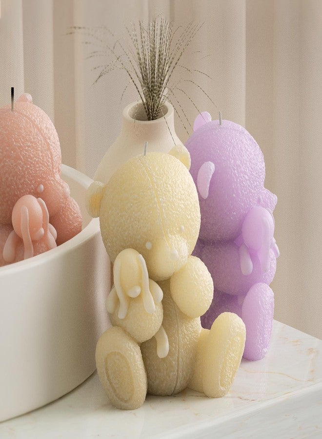 ESEENS Suture Bear Mold Doll Bear Candle Mold Animal Resin Casting Mold Resin Making Molds Silicone Mold for Candle Home Decorate Mold Candle Making Mold 3D Animal Mold Clay Mold - Image 5