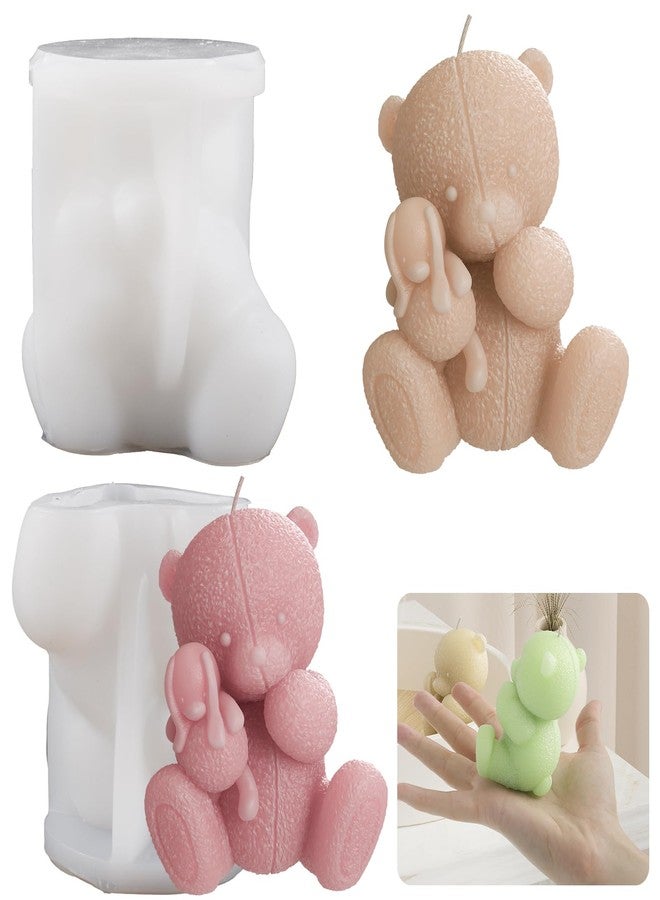 ESEENS Suture Bear Mold Doll Bear Candle Mold Animal Resin Casting Mold Resin Making Molds Silicone Mold for Candle Home Decorate Mold Candle Making Mold 3D Animal Mold Clay Mold - Image 4