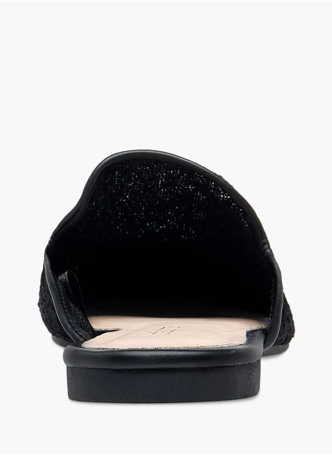 Celeste Womens Textured Slip-On Mules