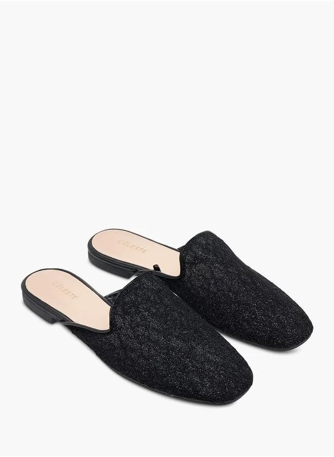 Celeste Womens Textured Slip-On Mules