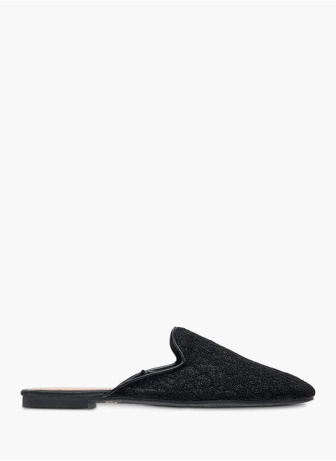 Celeste Womens Textured Slip-On Mules