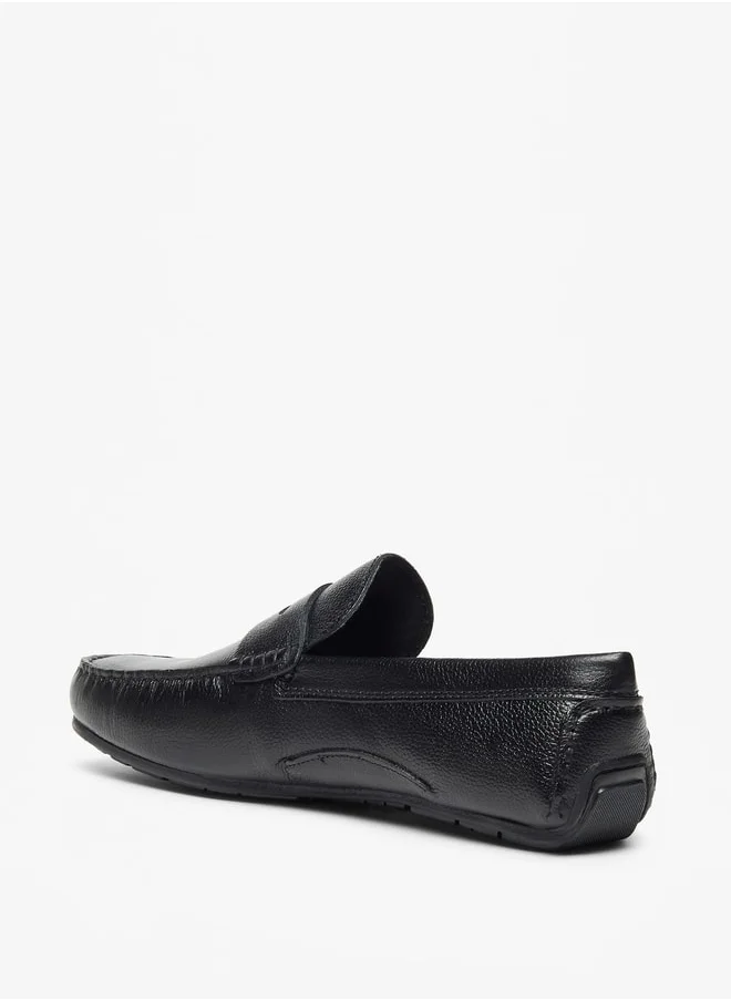 ال بي ال من شو اكسبرس Men's Solid Slip-On Moccasins