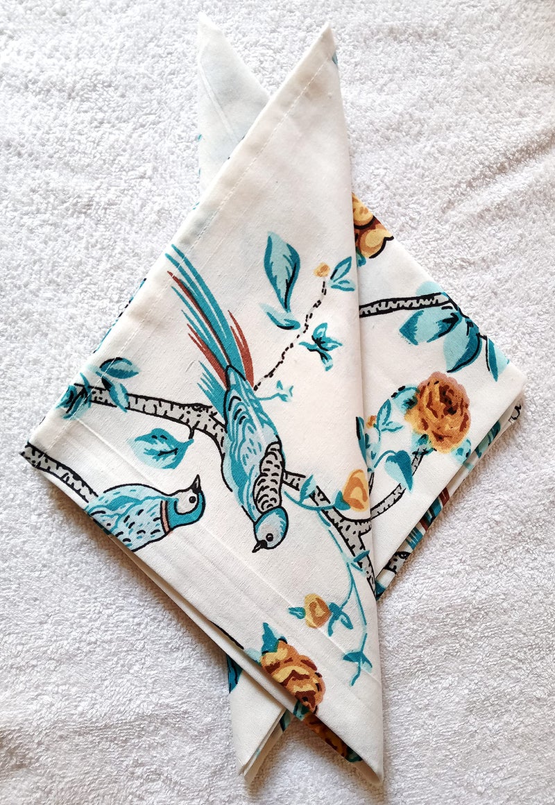 GURU JEE Cotton Cloth Napkins 18x18 Inch | Dinner Napkin Printed | Napkins Set of 6 | Cotton Napkin Wahable Reusable Durable for Everyday Use - Image 4