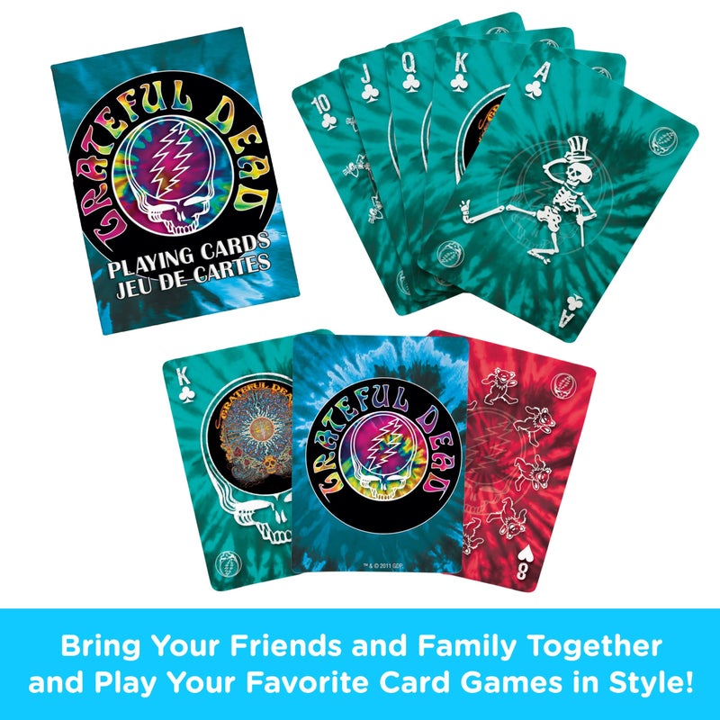 AQUARIUS Grateful Dead Playing Cards - Grateful Dead Themed Deck of Cards for Your Favorite Card Games - Officially Licensed Grateful Dead Merchandise & Collectibles - Poker Size - Image 2