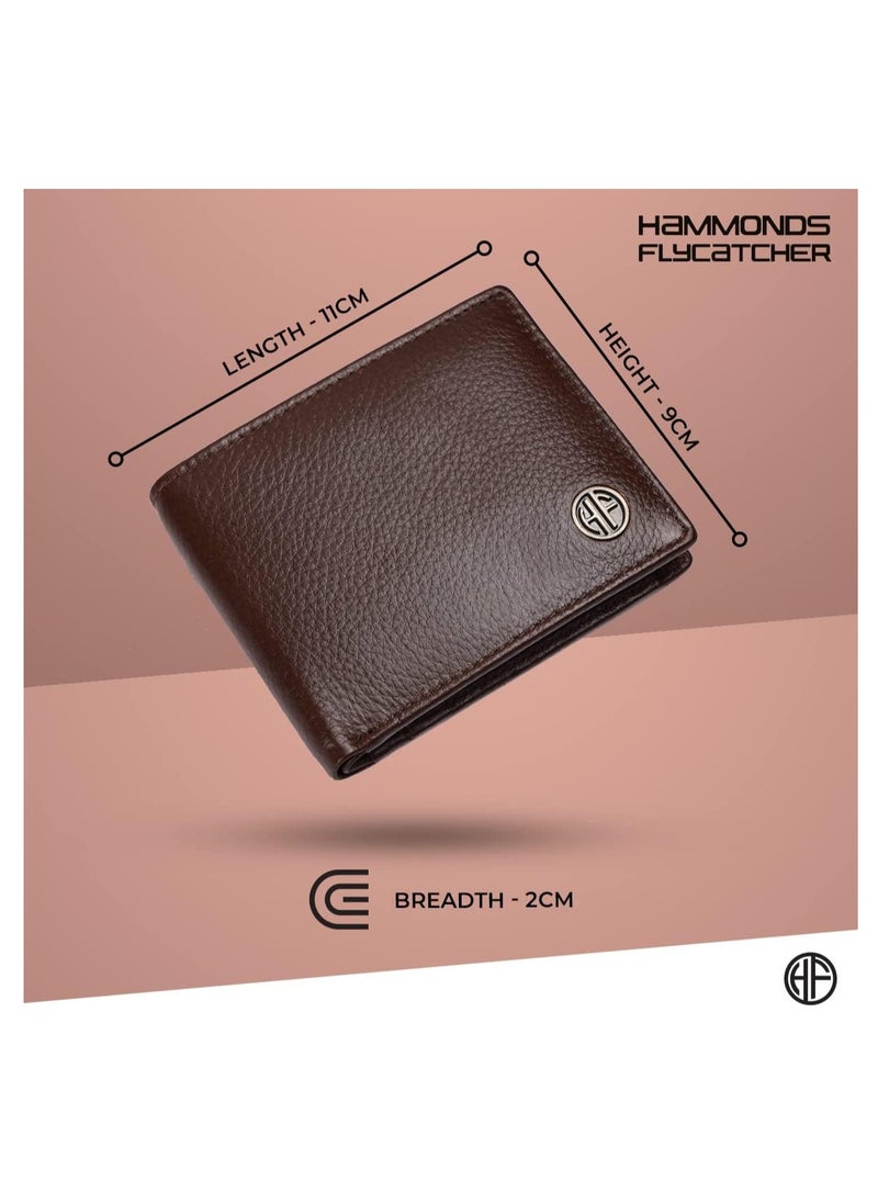 HAMMONDS FLYCATCHER - RFID Protected Premium Leather Wallet for Men, Brushwood, Classic - Image 1