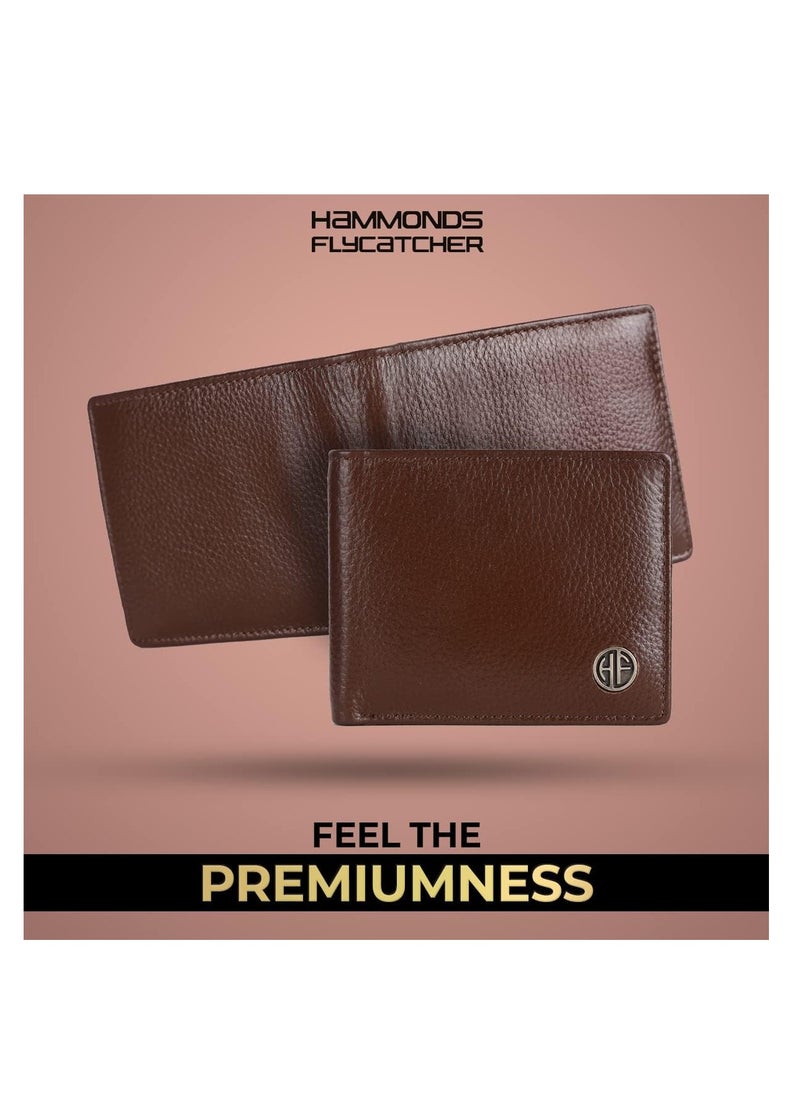 HAMMONDS FLYCATCHER - RFID Protected Premium Leather Wallet for Men, Brushwood, Classic - Image 1