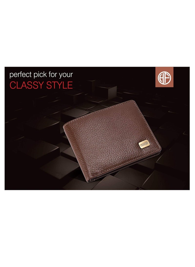 HAMMONDS FLYCATCHER - RFID Protected Premium Leather Wallet for Men, Brushwood, Classic - Image 1