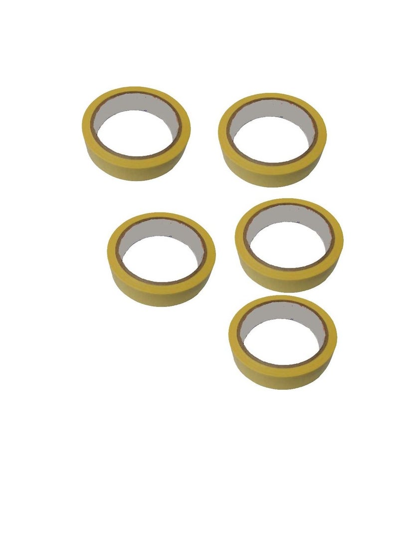 Generic Automotive Self Adhesive Masking Tape for Painting, Labelling, Packing, Craft, Art, Home, Office, School Etc… (1 Inch - Pack of 5)  - Image 3