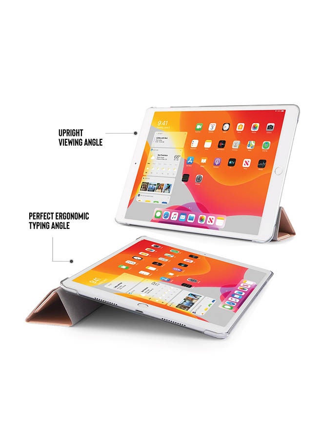 Protective Case Cover For Apple iPad 10.2-Inch 2020/2019 Rose Gold/Clear