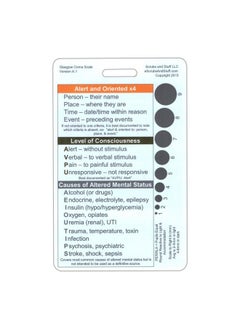 Scrubs and Stuff LLC Glasgow Coma Scale (Gcs) Vertical Reference Badge Id Card (1 Card)  - Image 2