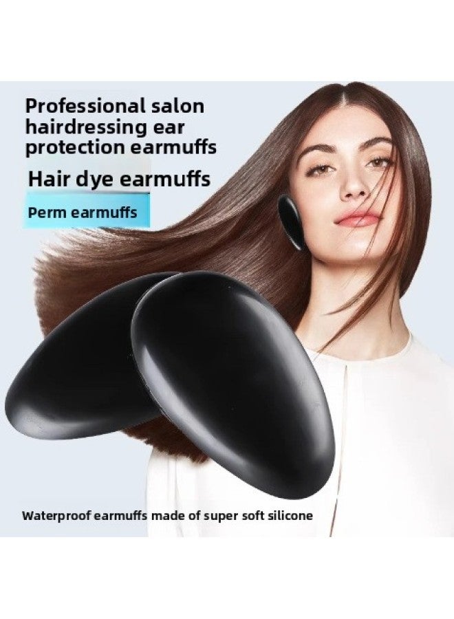 Ear Cover - Heat Resistant Silicone Hairdressing Earmuffs - Black, Heat Resistant - Beauty Supply - Image 2