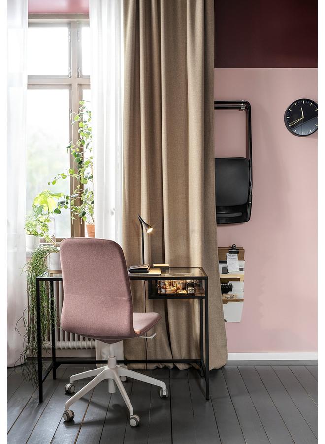 erorex Room darkening curtains, 1 pair, beige/with heading tape, 145x300 cm - Image 5