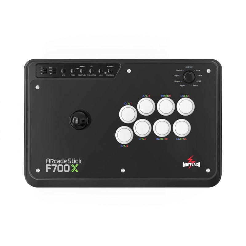 MAYFLASH May Flash Wireless Arcade Fighting Stick F700X for Xbox Series, PS4, Switch, Windows, Apple, Android and more. Fight Stick Support Wireless Bluetooth, 2.4G Receiver and Wired Connection [video game] - Image 1